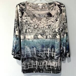 Chicos Velvet Top Women's Size Small